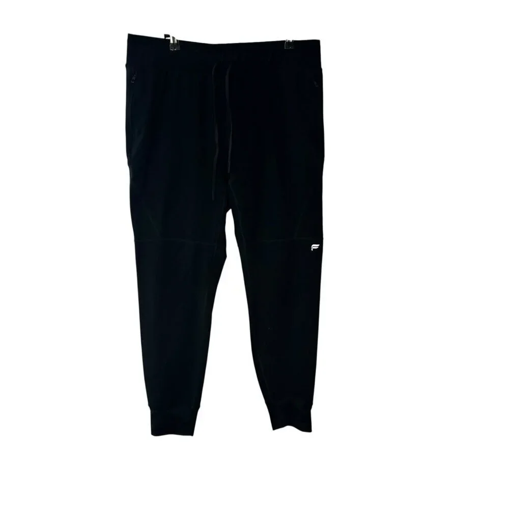 Fabletics The Altitude Slim-Fit Jogger Pants Men’s Large Black Athletic Running